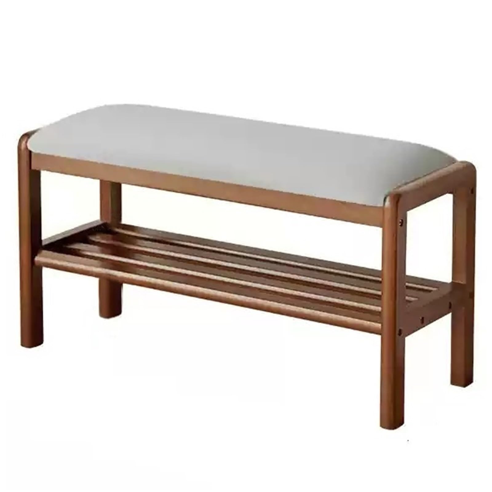 KLGFBDC Solid Wood Shoe Bench with Storage Shelf - Entryway Shoe Rack for Hallways and Living Rooms - Stylish and Functional Storage Solution