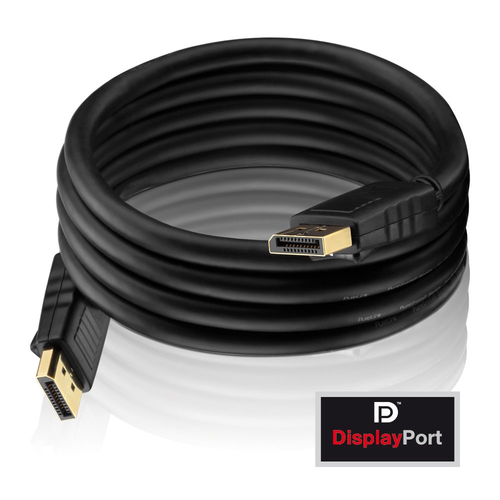 Cavo di collegamento DisplayPort PureLink PI5000-125 (4K UltraHD (2160p), Ethernet), connettore DisplayPort (20 pin) a connettore DisplayPort (20 pin), certificato, 12,5 m, nero