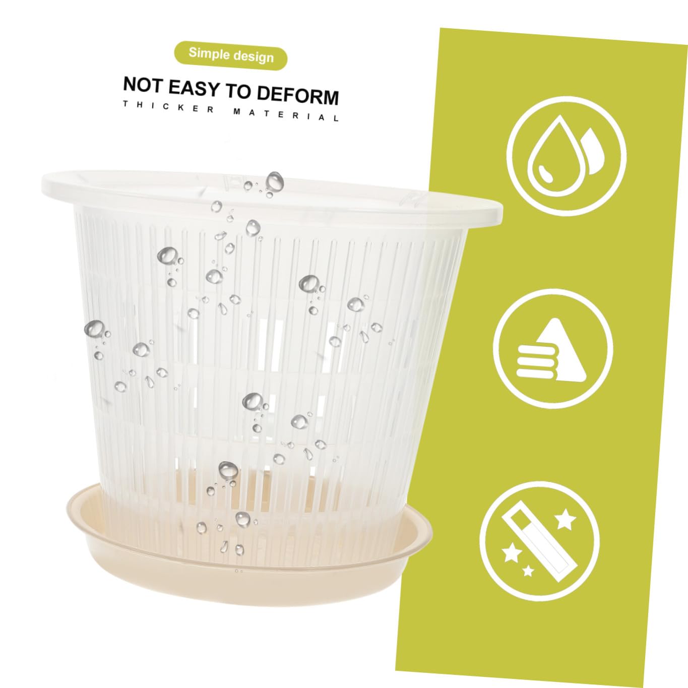 DOITOOL 5ensembles Lot de Pots de Fleurs Plastique pour Pépinière Godets Transparents pour Plantes et Semis avec Drainage et Aération