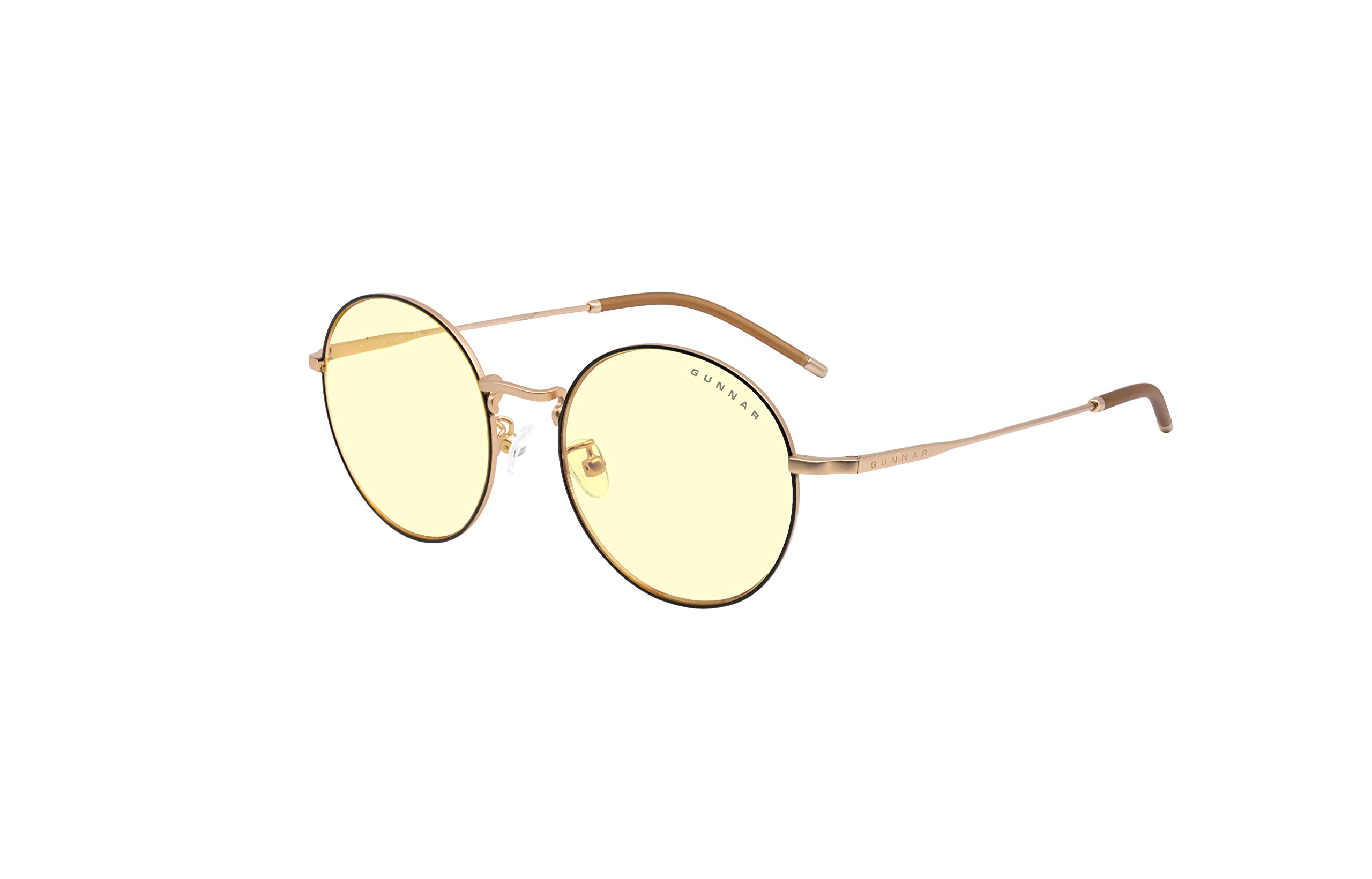 Gunnar Blaulichtfilter-Brille - Ellipse - Schwarz/Gold - Amber | Computer-/Gaming-Brille - Ellipse - Black/Gold - Amber - 65 % Blaulicht- & 100 % UV-Schutz - Patentiert