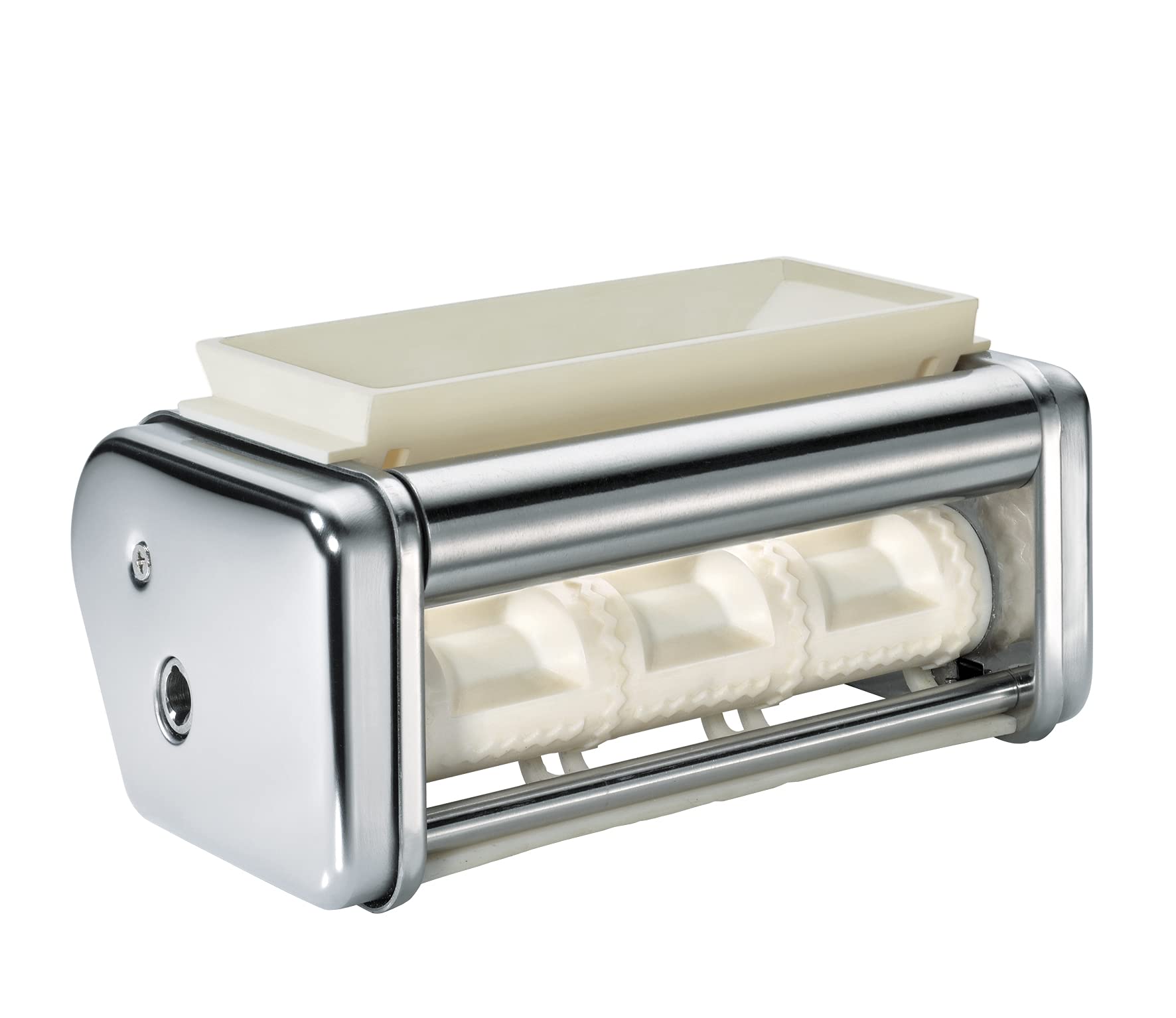 KÜCHENPROFI Nudelmaschine VITALE 150 Set, 6 Aufsätze, 7 Teigstärken | manueller Pastabereiter, Edelstahlgehäuse, anodisiertes Aluminium, für Lasagne, Tagliatelle, Spaghetti, Reginette, Ravioli