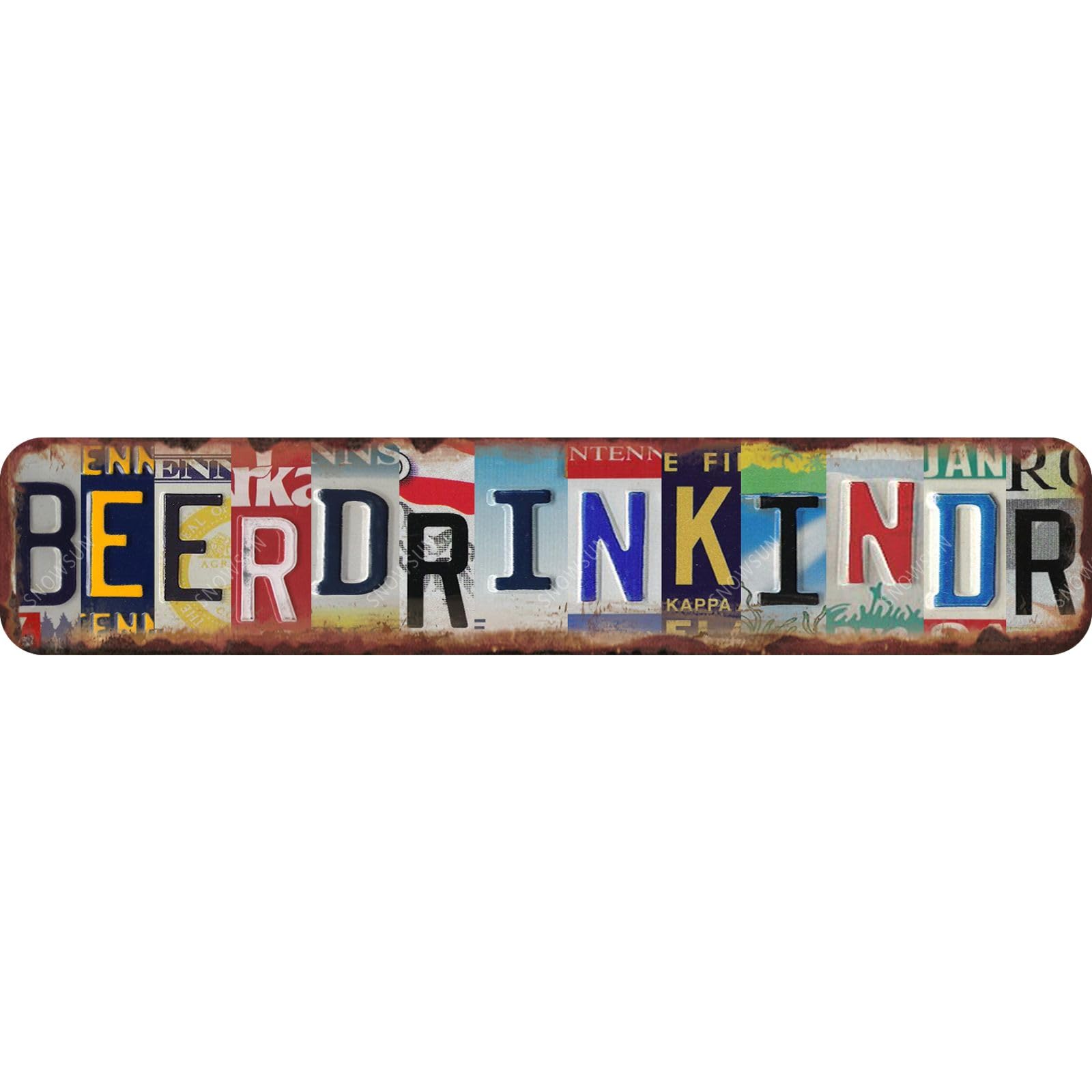 Funny Beer Drinkin Dr Tin Signs Vintage Metal Sign for Kitchen Bar Pubs Wall Decor 4x16 Inch