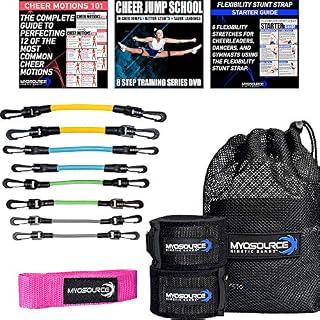 Kinetic Bands Cheer Flexibility Fitness Training Kit for Cheerleaders - Leg Resistance Bands
