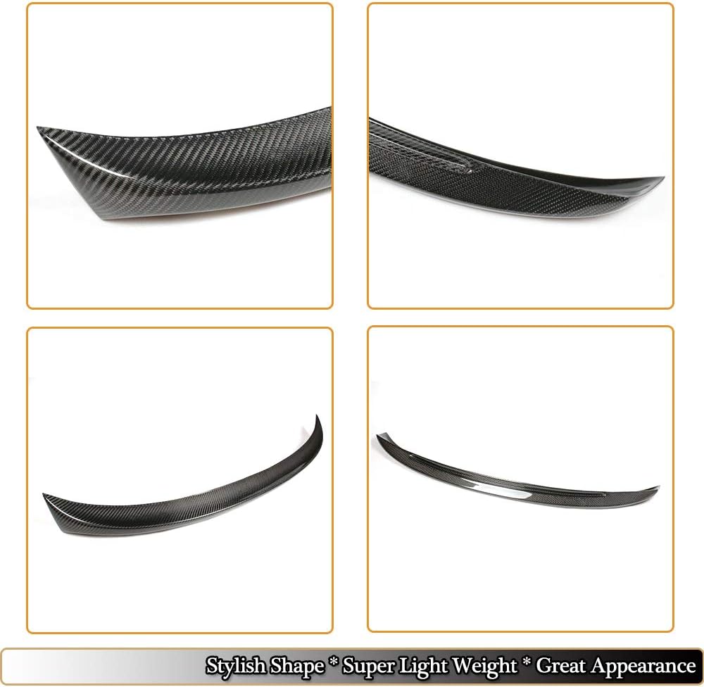 Carbon Fiber Trunk Spoiler for BMW 3 Series E92 325I 328I 330I 335I 2006-2012 M3 2008-2013 Coupe Factory Outlet Trunk Boot Lid Highkick Spoiler Wing Lip (B Style)