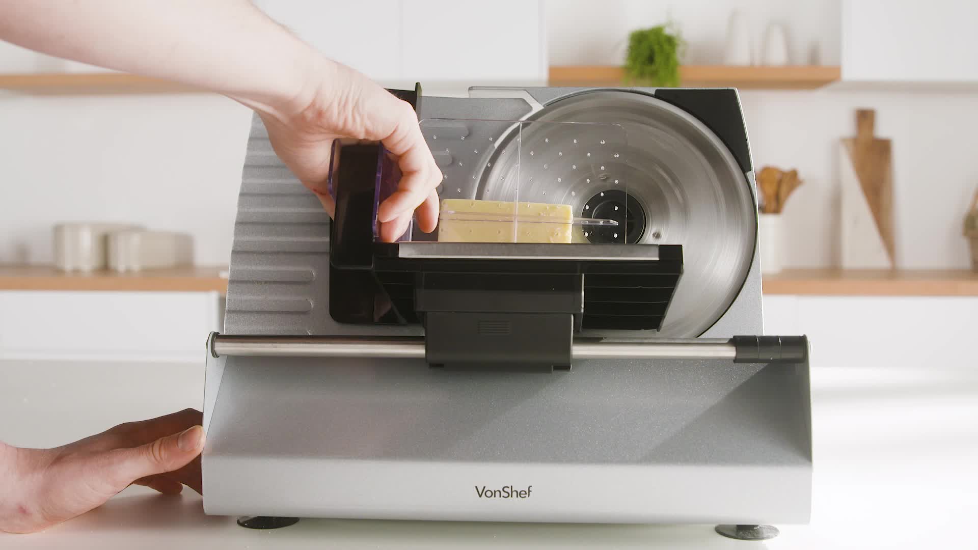 vonshef stainless steel meat slicer