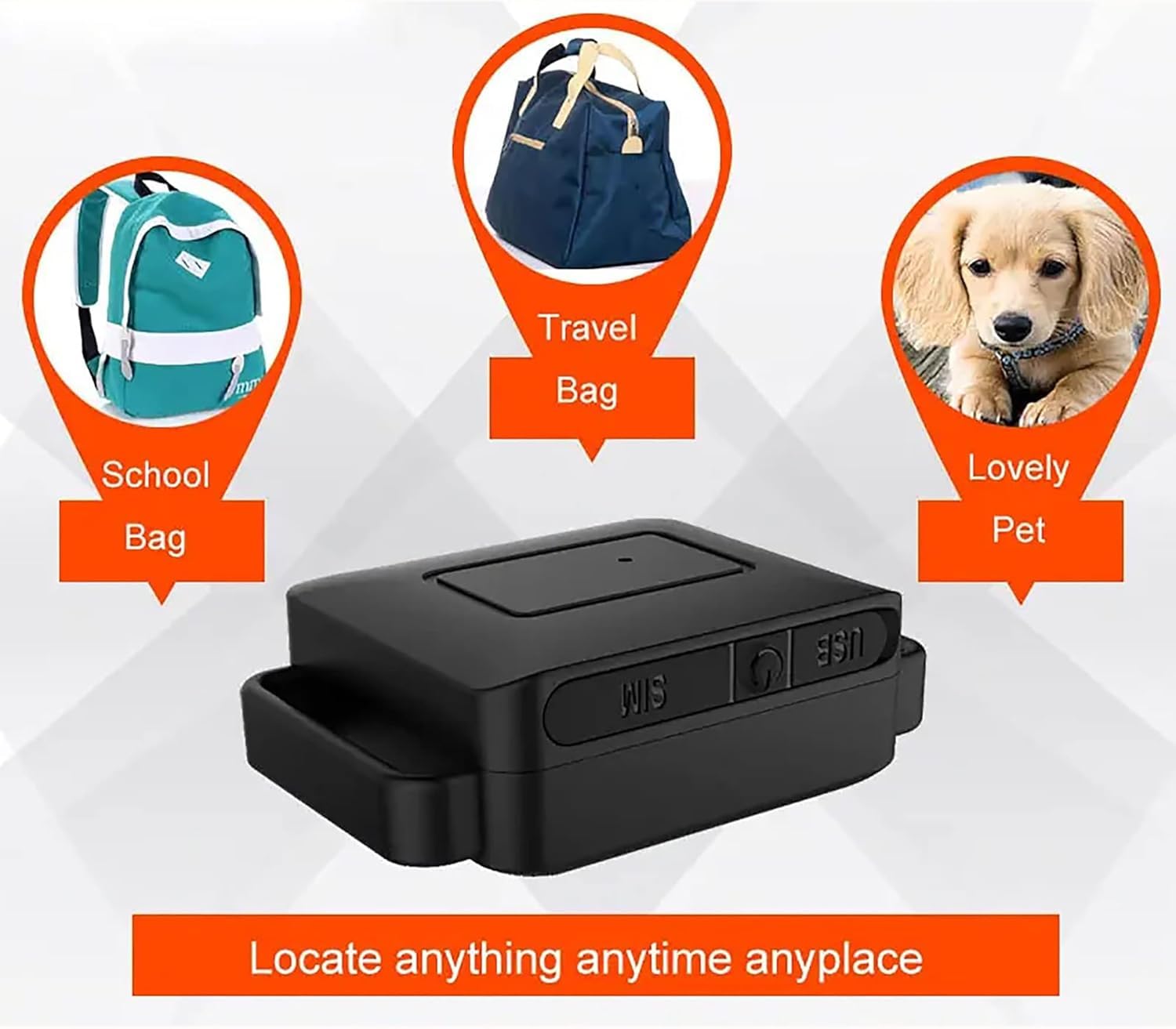 Valla eléctrica para mascotas, impermeable y recargable, con GPS, no celular, para perros, gatos, monitor de actividad de mascotas