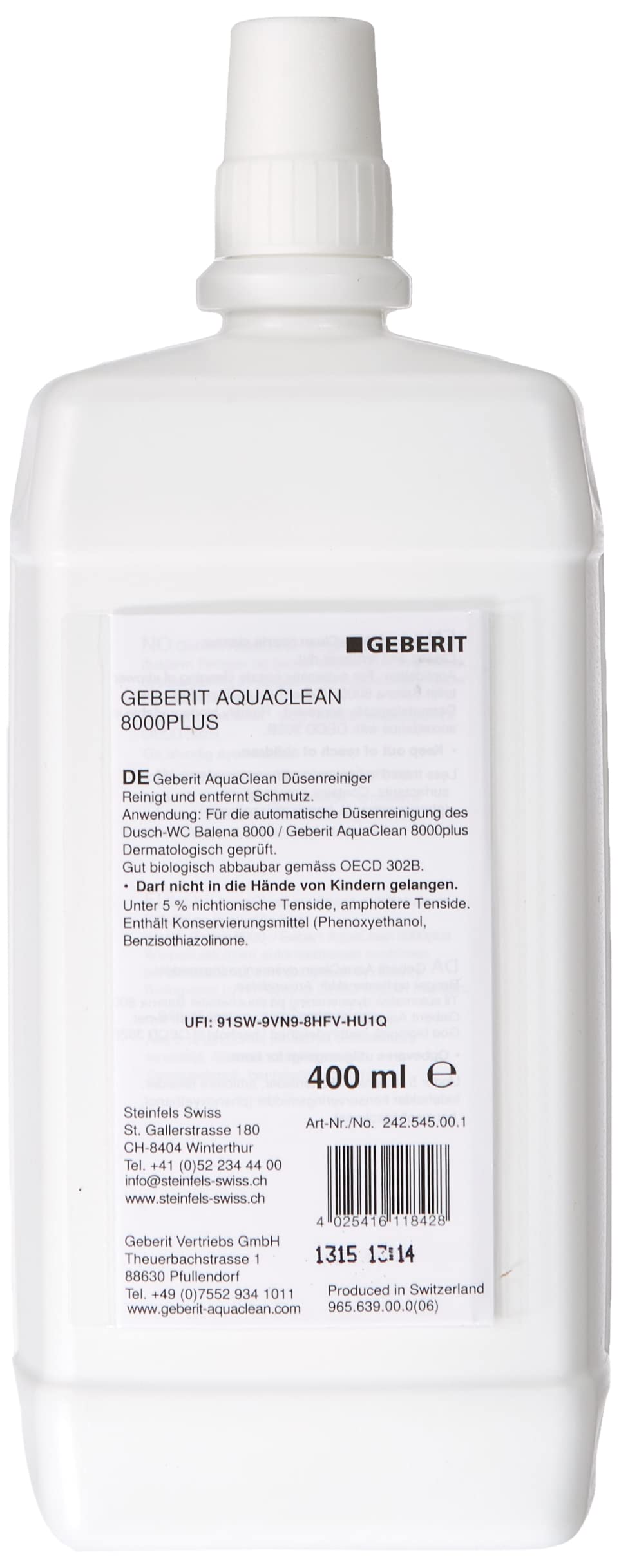 Set Aktivkohlefilter und Düsenreiniger für Geberit AquaClean 8000plus WC-Komplettanlagen (Packung mit 2)
