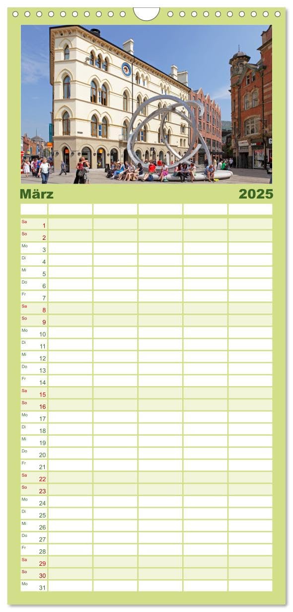 Familienplaner 2025 - Traumhaftes Irland mit 5 Spalten (Wandkalender, 21 cm x 45 cm), CALVENDO: Dublin, Belfast, atemberaubende Landschaften und ... der Grünen Insel Irland. (CALVENDO Orte)
