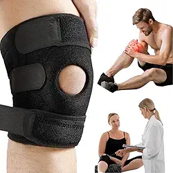 Joelheira de Compressão Esportiva Ortopédica Patelar Ajustável