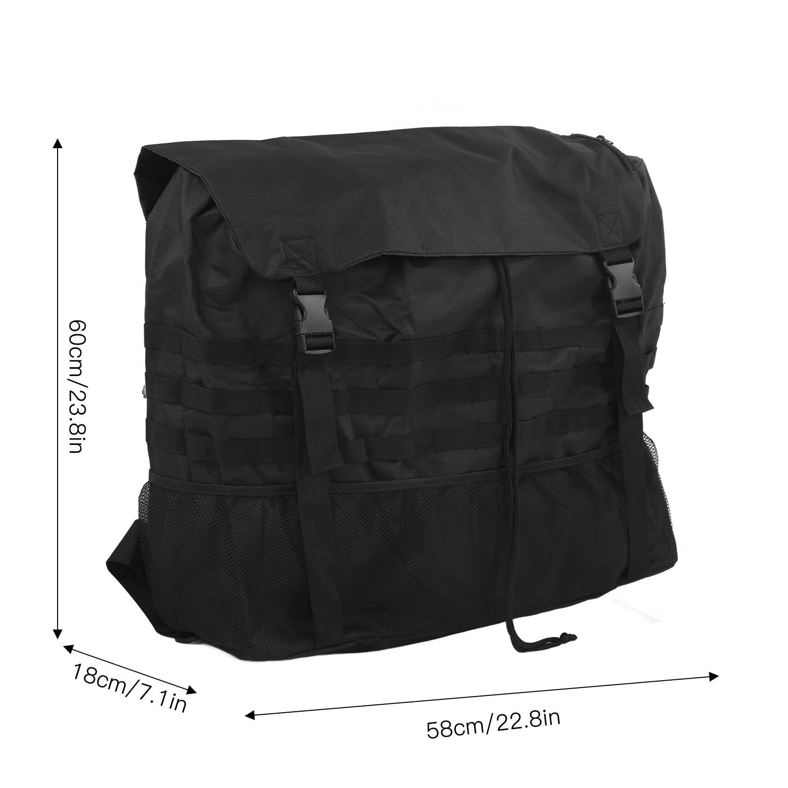 Topyond Bolsa De Basura para Neumáticos De Repuesto De Gran Capacidad, Tela Oxford Duradera, Resistente Al Desgaste Y A Las Caídas, Hebillas Ajustables, Bolsa De Almacenamiento(Negro)