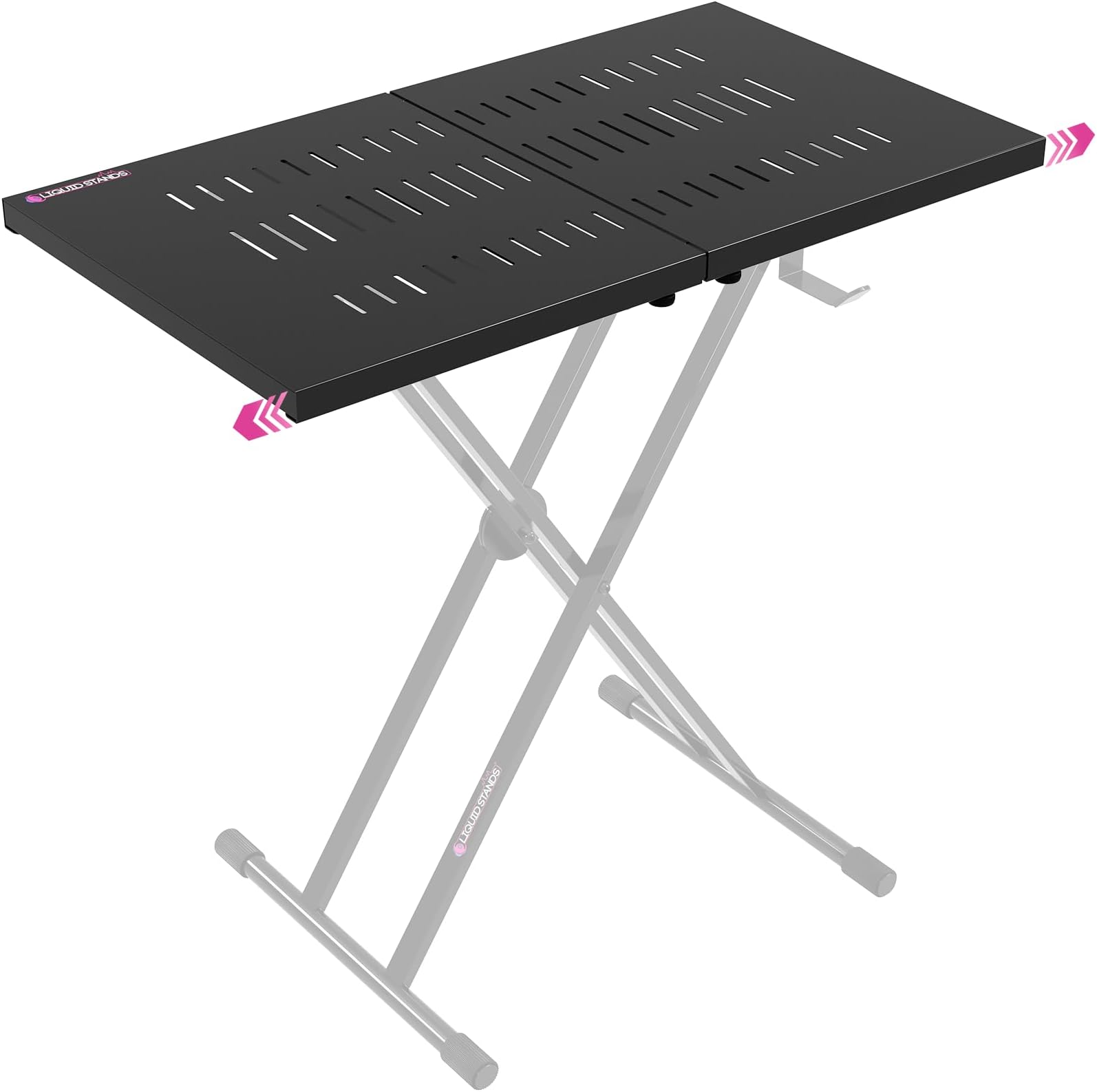Liquid Stands Utility Table Top ONLY for X Style Keyboard Stands and Z Style Piano Stands - Portable DJ Table Stand, Dj Mixer Stand