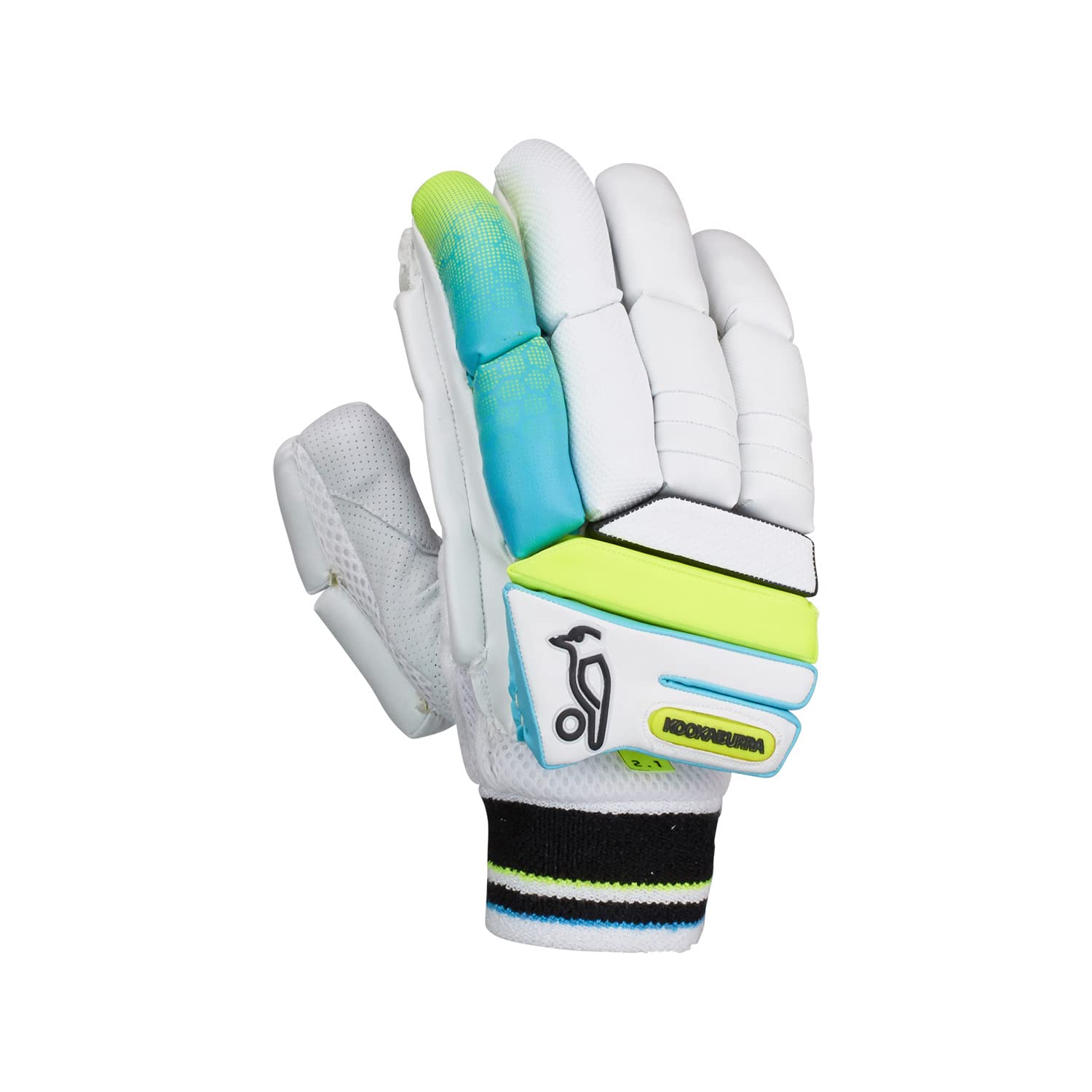 KOOKABURRA Guanti da cricket Rapid 2.1, unisex, colore blu/giallo/bianco, OSA per mano sinistra
