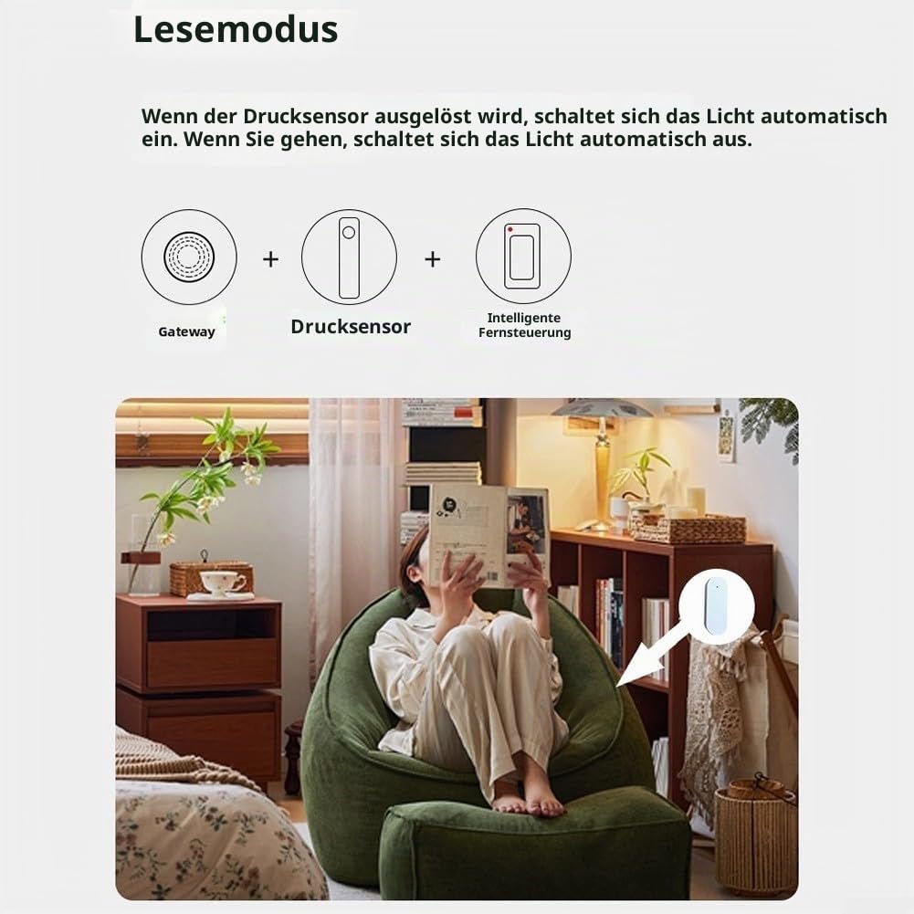 Für Tuya Smart Drucksensor Anwesenheitserkennung, Remote-Erinnerung für Zigbee für Smart Home Automation (70 cm)