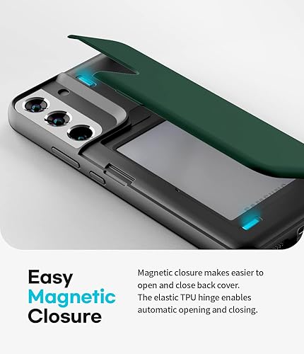 Miniatura 641 de GOOSPERY Parachoques magnético para puerta compatible con Galaxy S23, tarjetero tipo cartera, cierre automático, protección de doble capa resistente