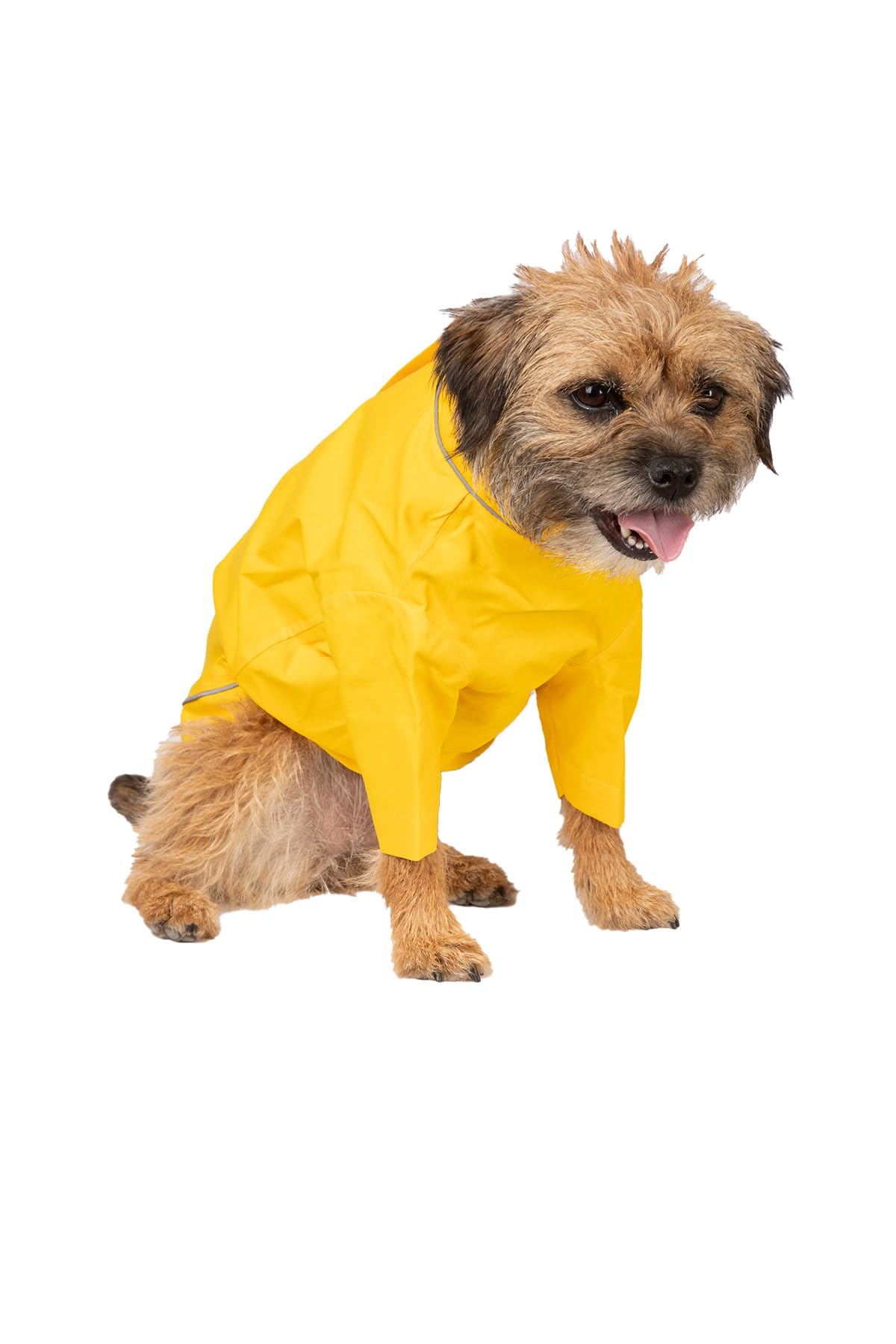Dog Raincoat Waterproof Dog Coat Jacket Pet Puppy Clothes Dogs Jumper Rain Resistant Pets Rainwear (Yellow, M)
