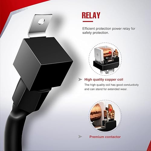 Miniatura 28 de Nilight - 10017W 16AWG Kit de arnés de cableado con conector DT Barra de luz LED de 12V Interruptor de encendido y apagado Relé de potencia Fusible