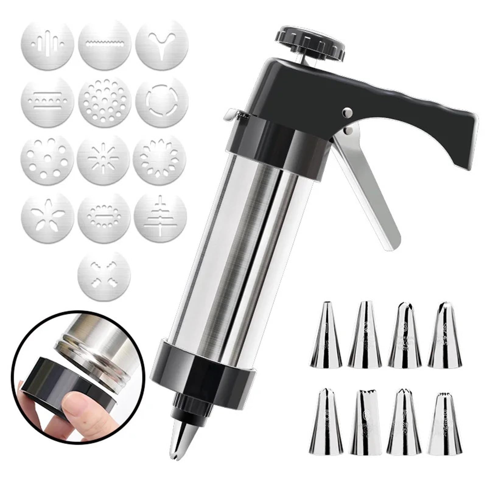 Kit de pistolet à biscuits en acier inoxydable