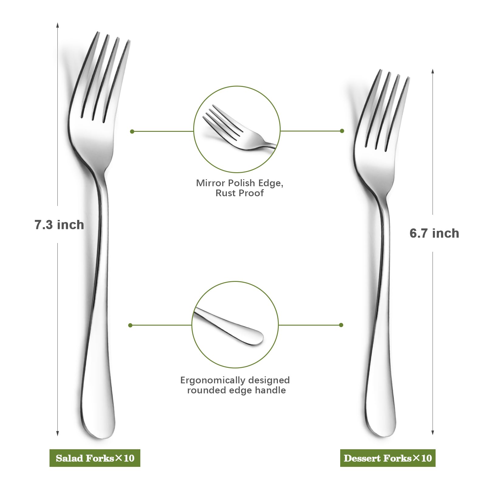 SANTUO Flatware Dessert Fork
