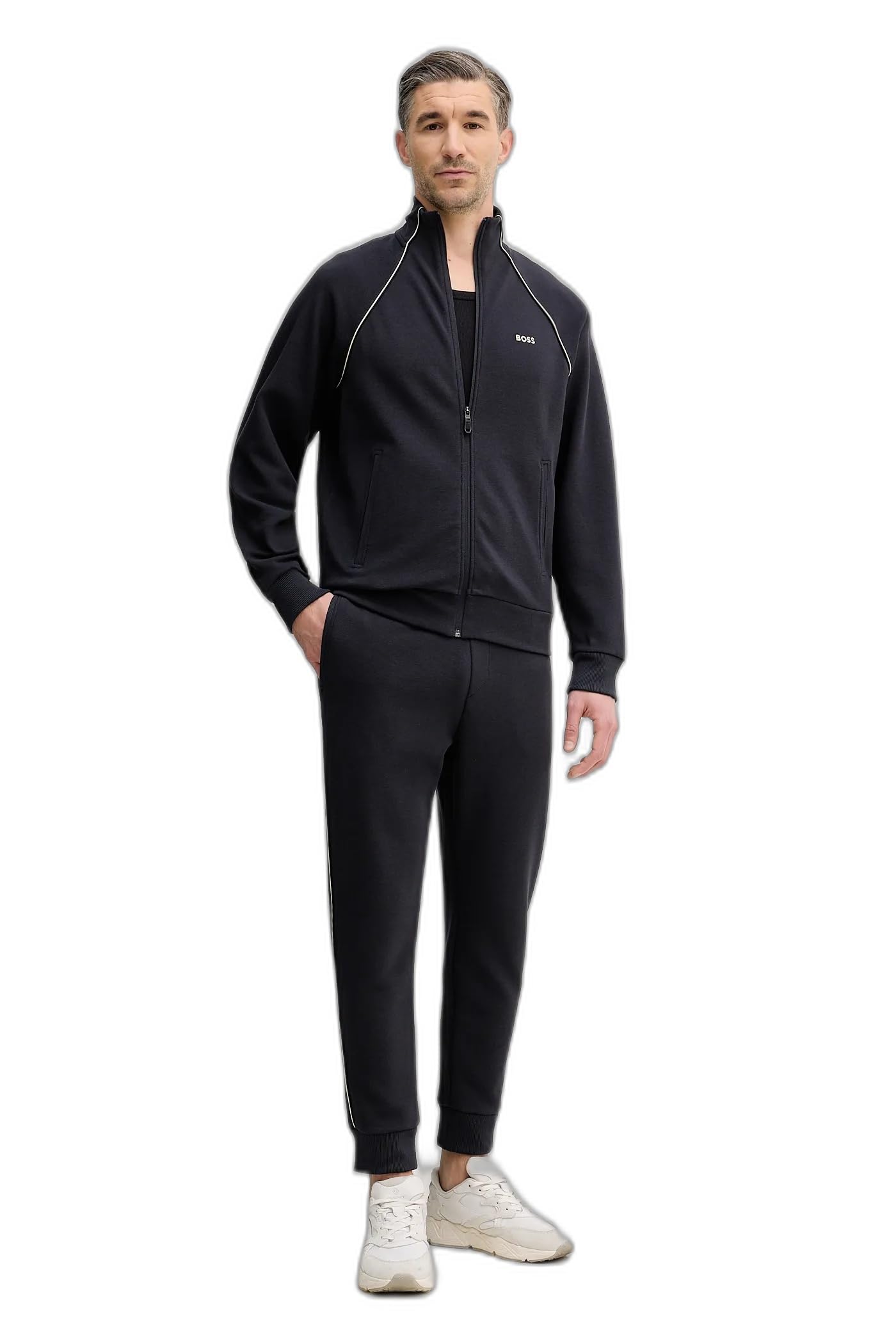 BOSS Men's Sweatshirt, Dark Blue 402, XL