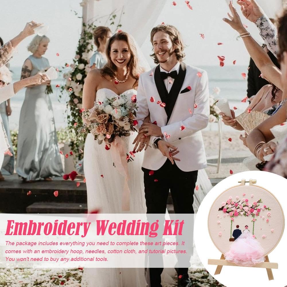 Amazon | 初心者向け大人向け刺繍ウェディングキット、結婚式の装飾