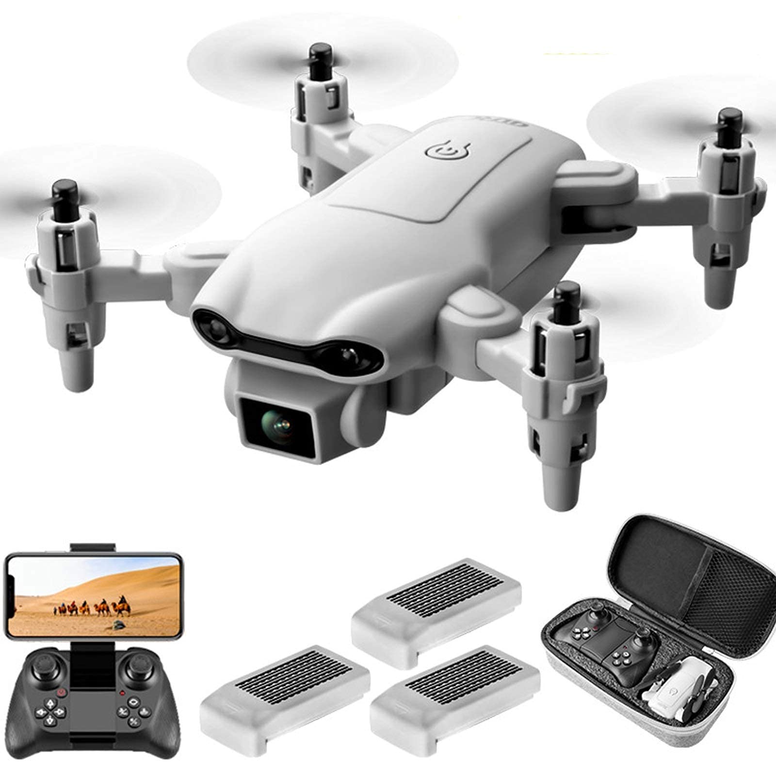 Mini Drones with cameras are for beginnerss with 4k Camera for Kids 8-12 15mins Flight Time Toy Drones with cameras are for beginners One-Key Take-Off and Landing Headless mode Easy to Maste