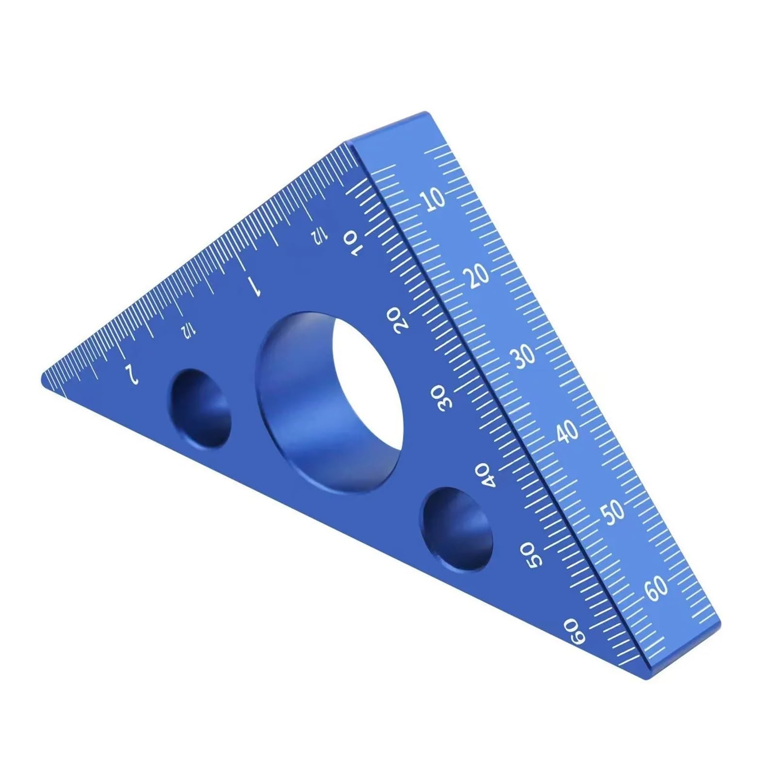 Gauge Blocks, Right Angle Ruler,Aluminum Triangle w/Both and Metric Scales Machinist Carpenter's Square Height Measuring Tool(Blu)