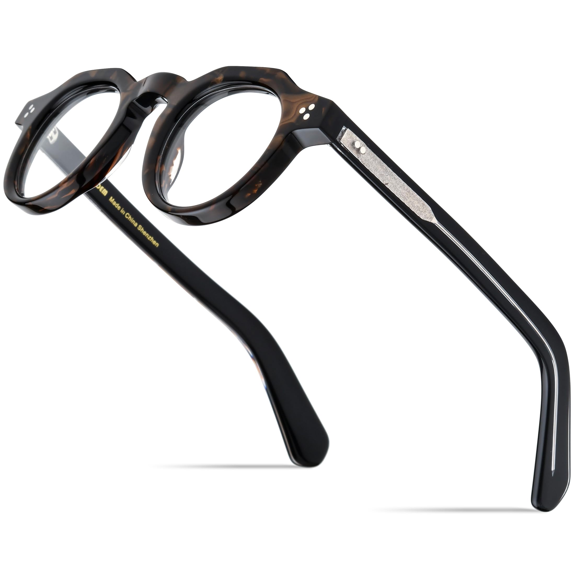 HEPIDEM Acetate Glasses Frame Men Women Square Eyeglasses Optical Spectacles MZEPH
