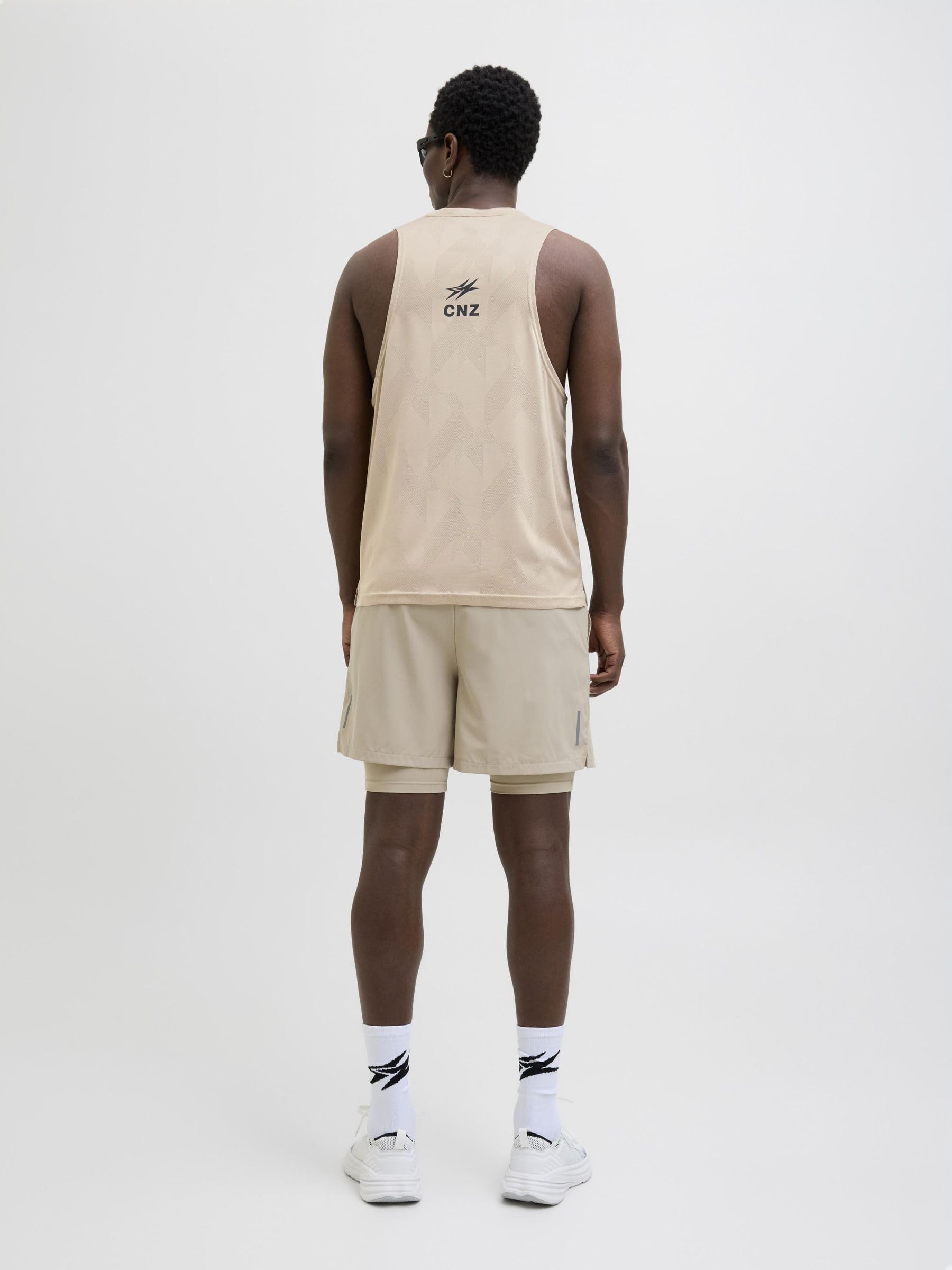 JACK & JONES Męski tank top sportowy CNZ, czarny, XL