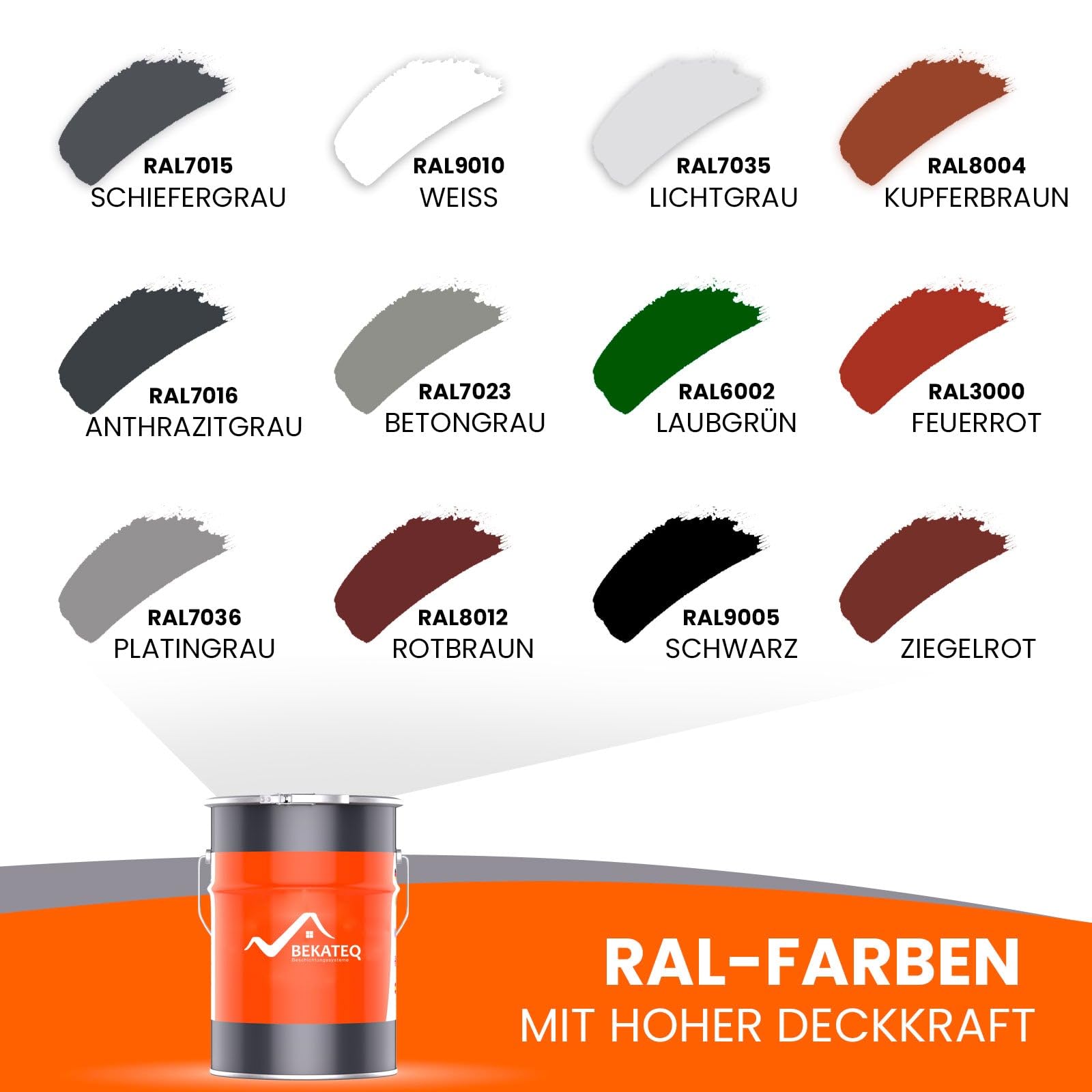 BEKATEQ Dachbeschichtung Rotbraun 5L UV-wetterfest schnelltrocknend elastisch hydrophob BE-510