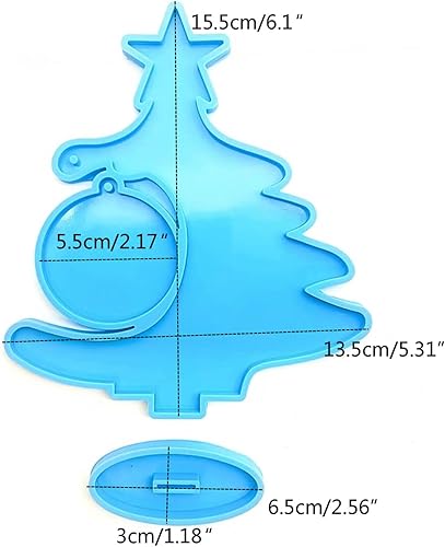 Miniatura 4 de Molde de silicona para decoración de árbol de Navidad, moldes de resina epoxi para decoración de mesa para principiantes, antiadherente