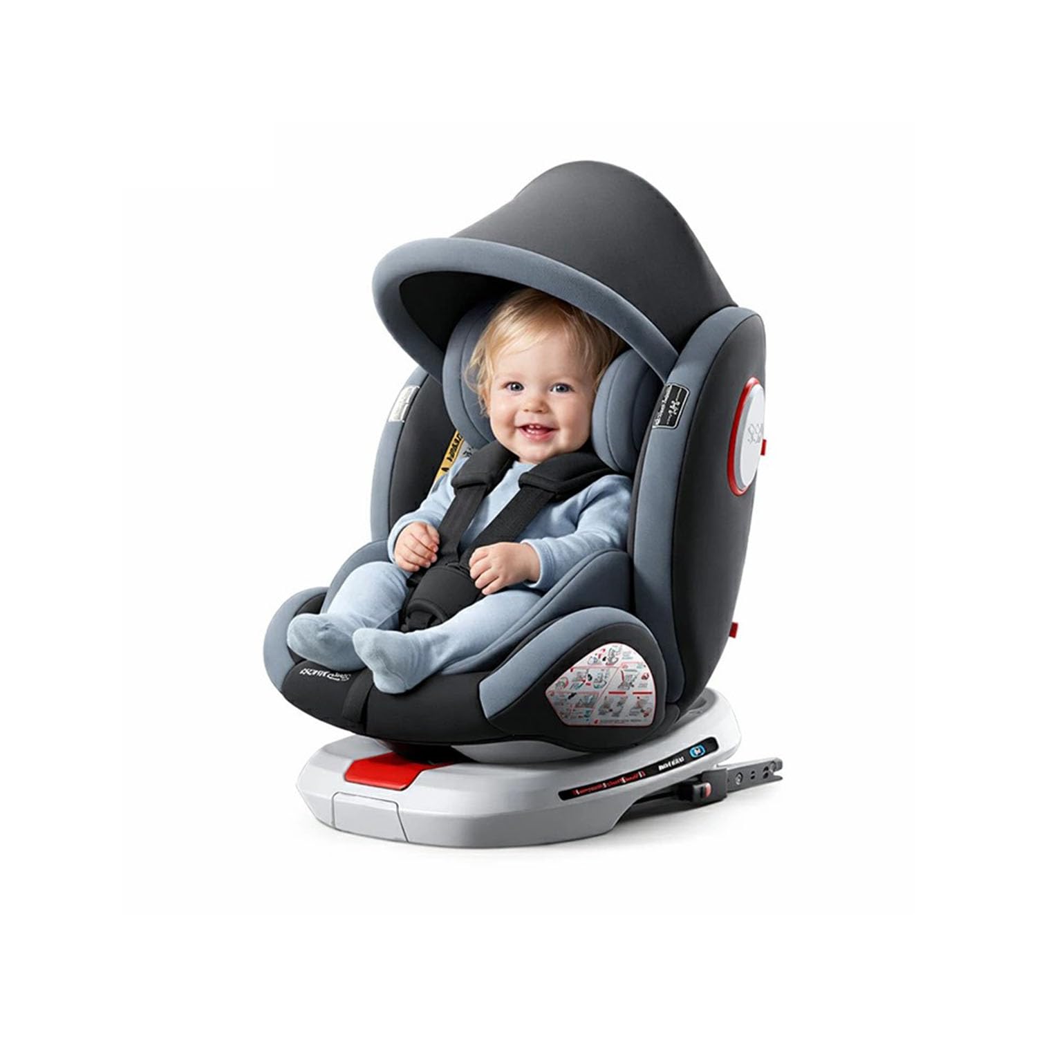 Amazon | チャイルドシート 360度 回転式 ISOFIX対応 成長に合わせて