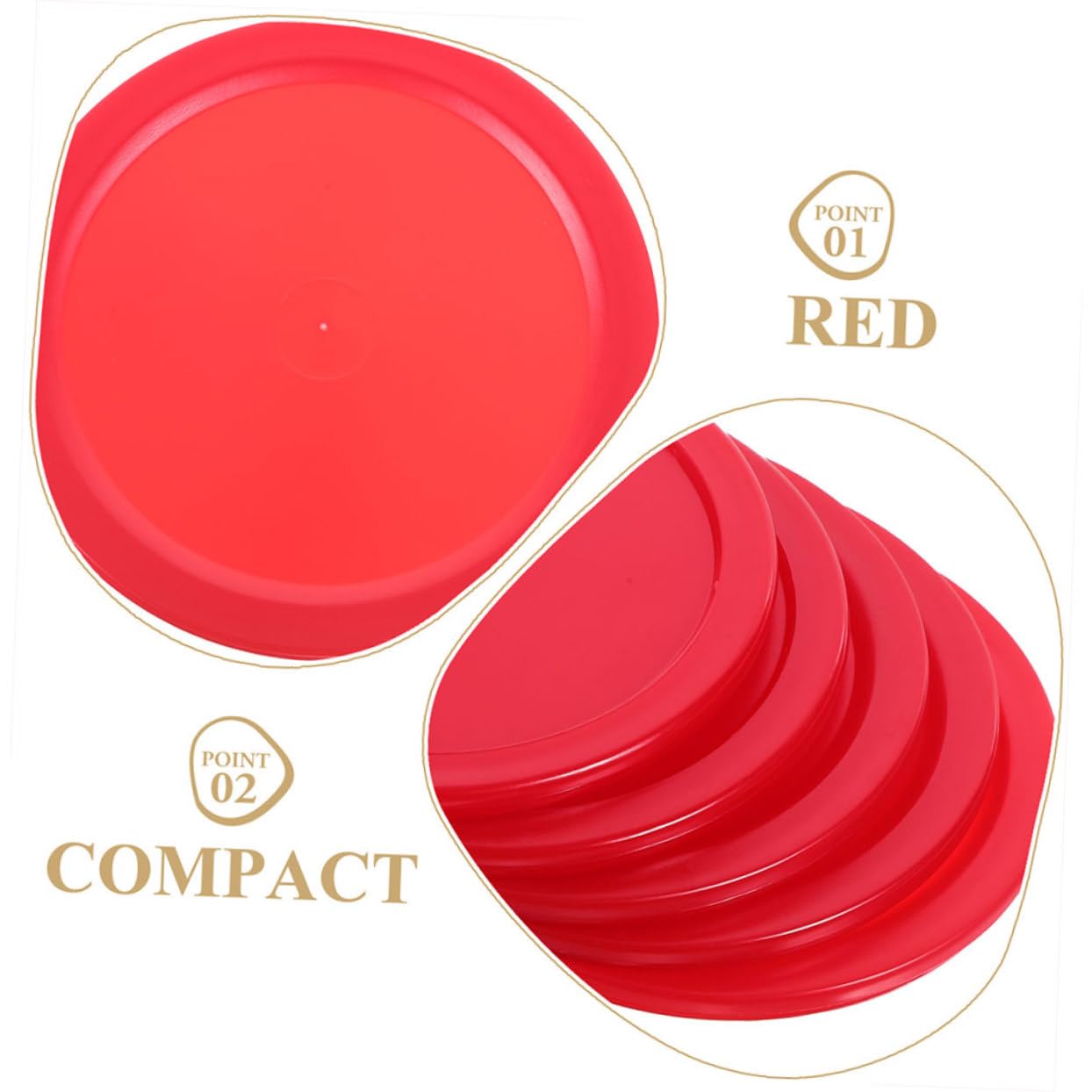 TOYANDONA Accessoires De Hockey Fournitures De Table De Hockey Équipement De Hockey Rondelles De Hockey sur Glace De Bureau Fournitures De Jeux De Hockey Plastique Rouge