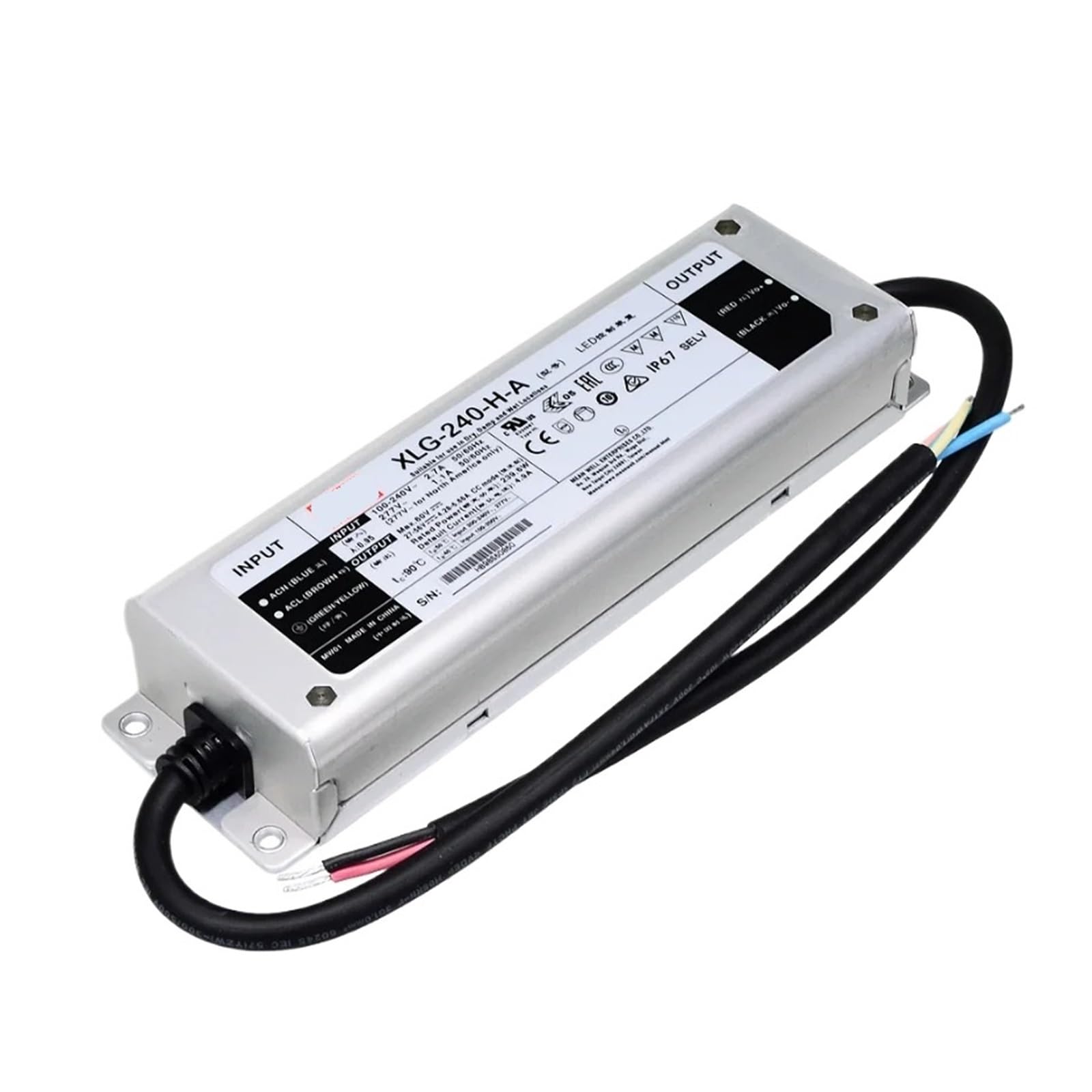HYUJNAFZR XLG-240-L-A XLG-240-L-AB XLG-240-M-A XLG-240-M-AB XLG-240-H-A XLG-240-H-AB IP67 Constant Power Mode Driver(XLG-240-H-A)
