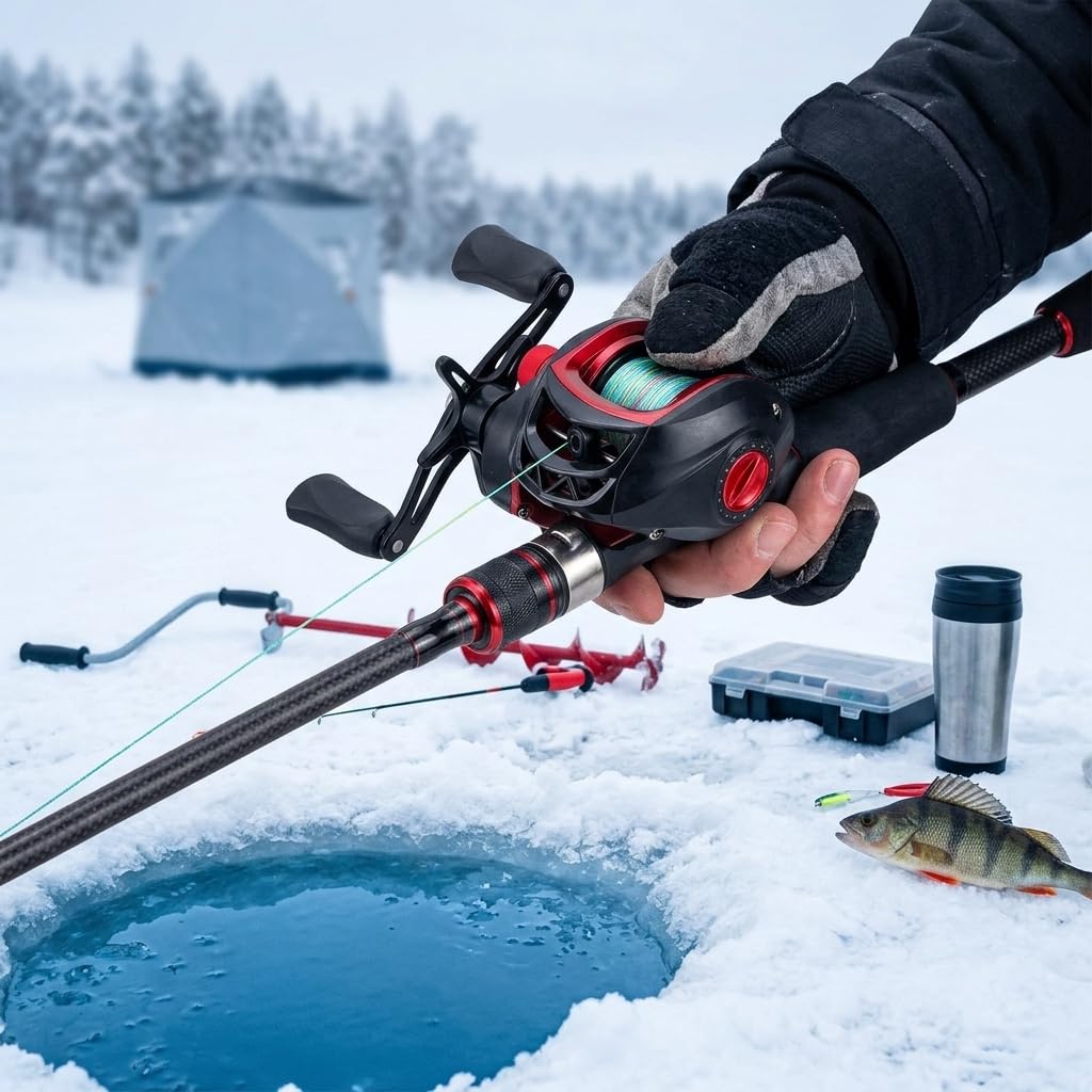 Baitcasting-Rolle, Kraftvolle, Leichte, Glatte Baitcaster-Angelrolle aus Metall, für Salzwasser und Süßwasser
