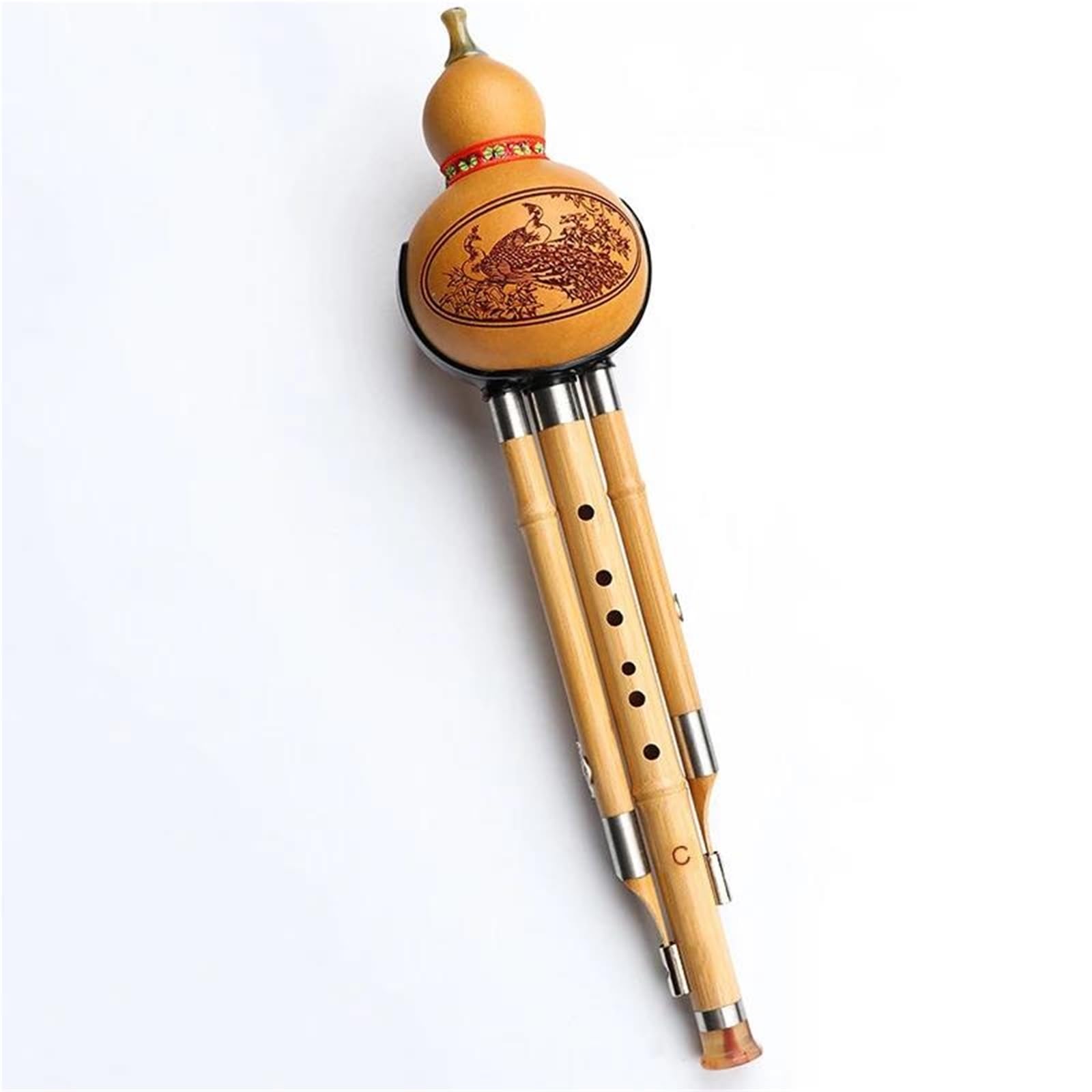 Strumento musicale Hulusi fatto a mano Hulusi con custodia C/Bb Key Strumento musicale popolare (tipo 4 C)