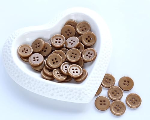 Miniatura 102 de 160 botones de costura de 5/8 pulgadas (0.591 in) para ropa, botones de color gris oscuro, botones de color gris oscuro, manualidades, proyecto