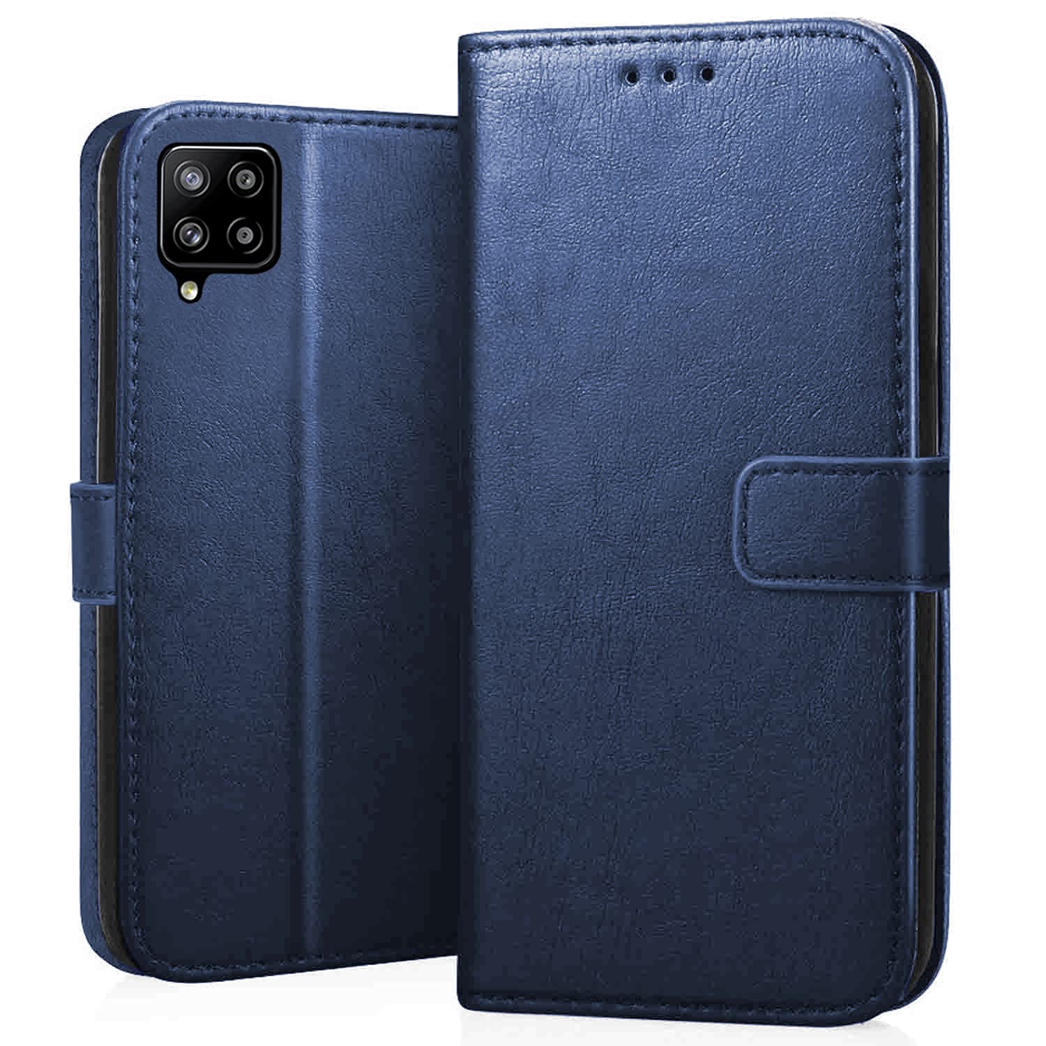 CEDO Samsung Galaxy M42 (5G) Flip Cover | Leather Finish | Inside Pockets & Inbuilt Stand | Shockproof Wallet Style Magnetic Closure Back Case Flipcover (Blue) (B096S2G5QD) Amazon Price History, Amazon Price Tracker