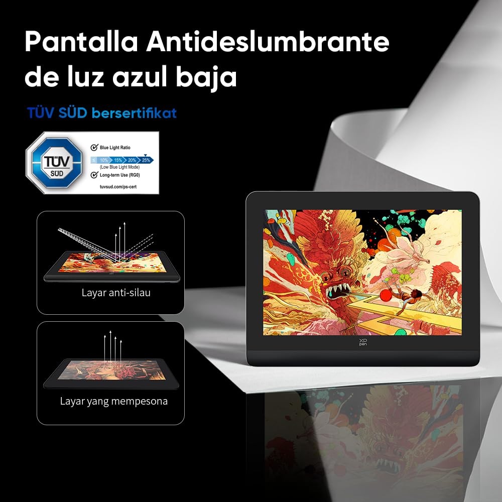 XPPEN Artist Pro14 Gen2 Tableta Gráfica con Pantalla con Lápiz 16K Niveles de Presión, Tableta Dibujo Digital 14 Pulgadas con Teclado Inalámbrico, Compatible con Windows,Mac,Android,Chrome,Linux