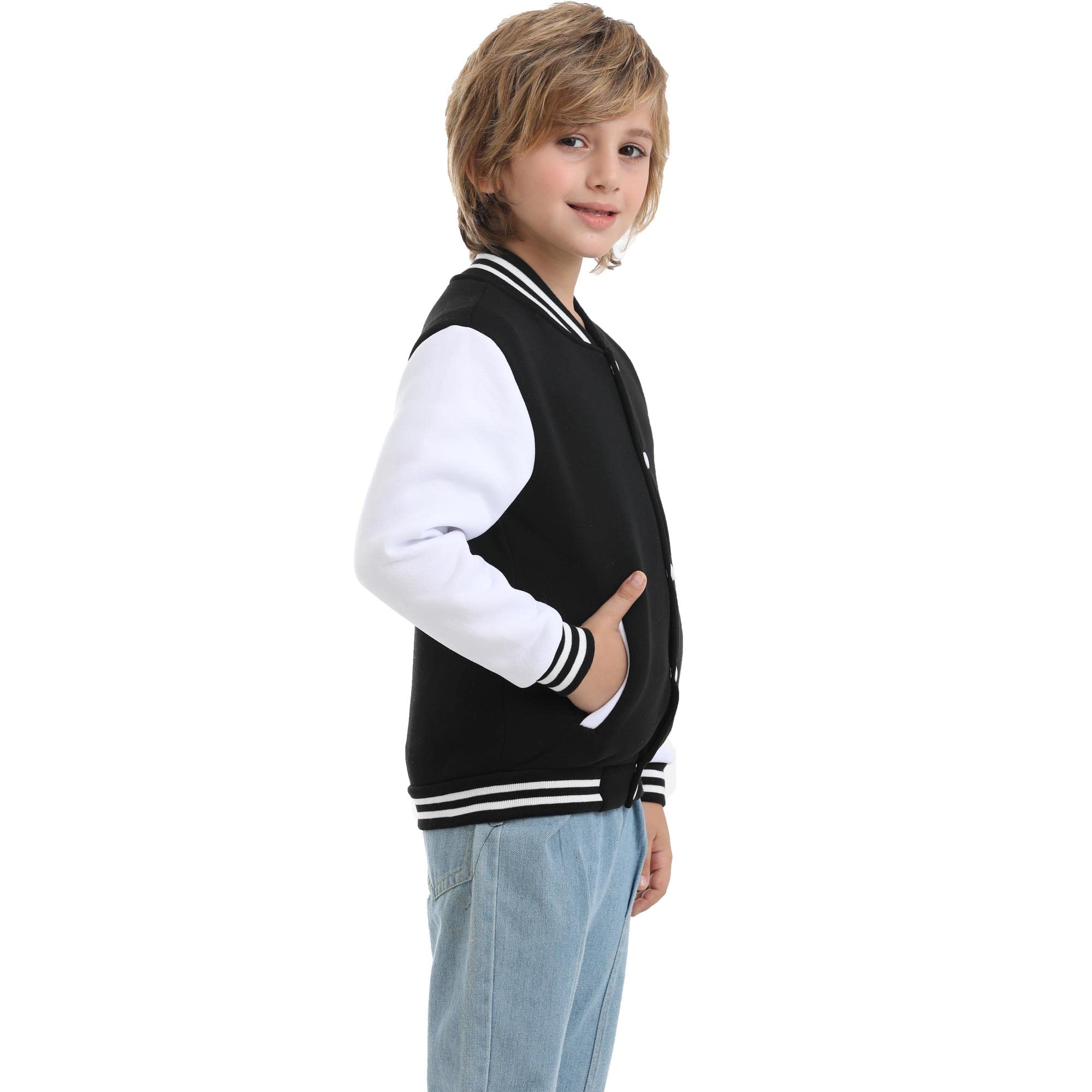 Chaqueta universitaria para niños, chaqueta de béisbol para niños, ropa de abrigo deportiva para niñas, uniforme escolar