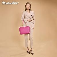 Vista 36 de Montana West Bolso de mano para mujer con asa superior con cadena Gris/Negro