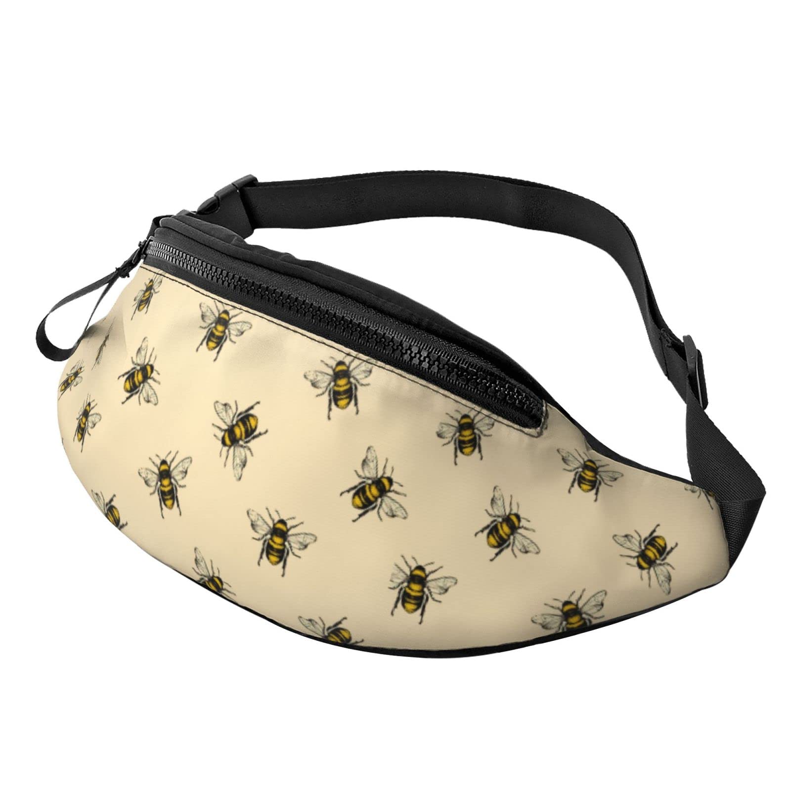 Bees Fanny Pack Waist Bag with Adjustable Cute Hip Bum Bag for Man Women Outdoors Sports Hiking Running Gym