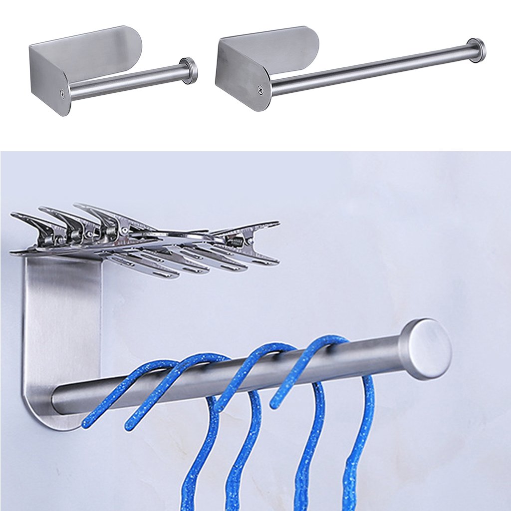 LOOM TREE® Stainless Steel Hanger Storage Rack Clip Organizer Paper Tissue Holder Stand 13Cm X 8.5Cm X 4.5Cm | Household Supplies & Cleaning | Home Organization | Hooks & Hangers 3