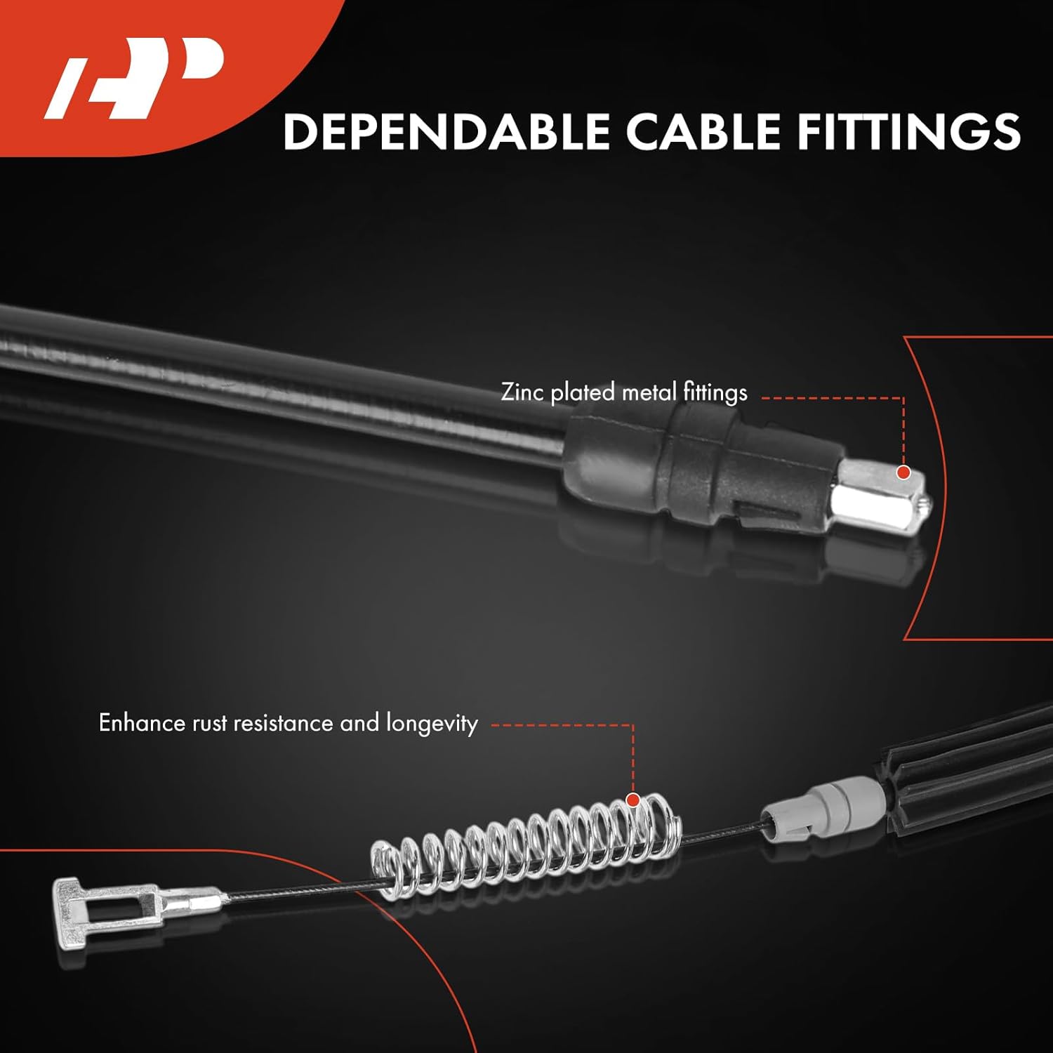 A-Premium Rear Driver and Passenger Side Parking Brake Cable Assembly Compatible with Ford and Mercury Models: Explorer 2006, Mountaineer 2006, 2-PC Set