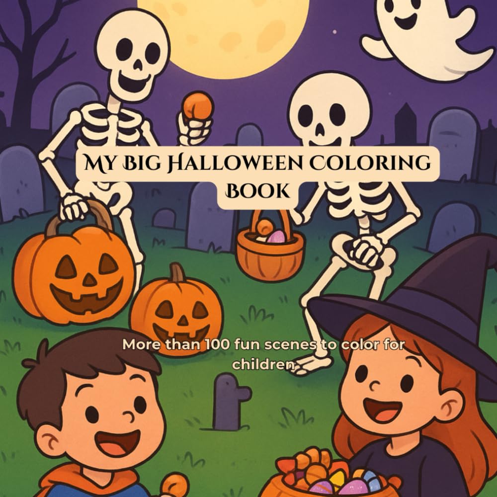 MY BIG HALLOWEEN COLORING BOOK.: A Fun and Magical Coloring Adventure for Kids