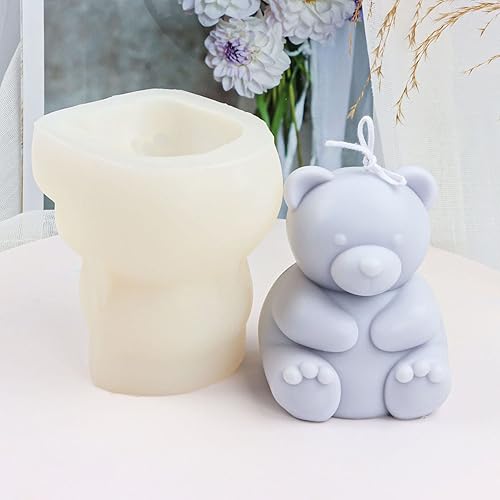 Vista 34 de Grainrain Molde de vela de silicona 3D perros jabón hacer molde hecho a mano cera resina epoxi molde (SXY096)