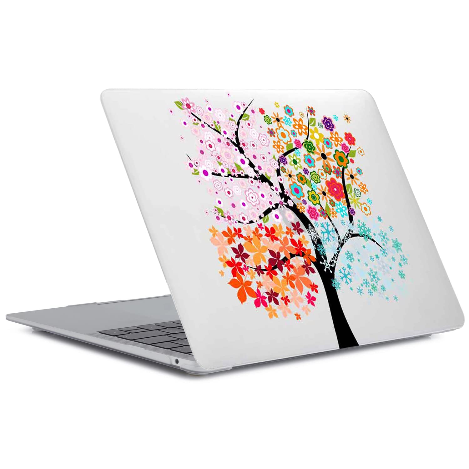 Custodia Compatibile con Nuovo Macbook Air 13 pollici 2020 2019 2018 con display Retina e Touch ID A1932 A2179 A2337 M1, Case Rigida Protettivo Plastica Copertina & Tastiera Cover, Albero colorato