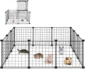 Cercado Pet, 12 Modulos Cercadinho Pet, Área de uso 111 * 111cm, Cerca para Cachorros, Animal de Pequeno Porte Cercado, Adequado para Animais de Estimação, Como Coelhos e Porquinhos-da-índia