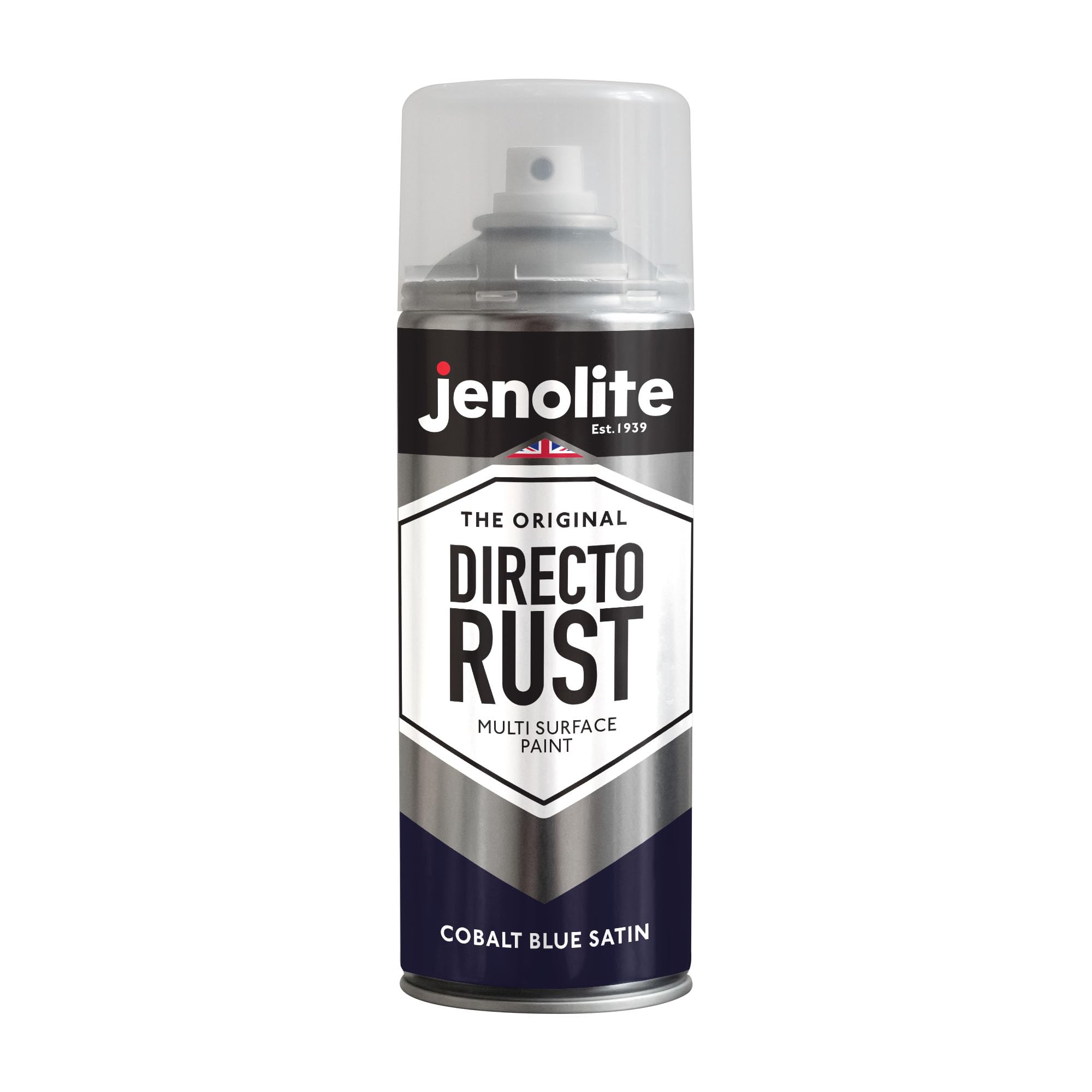 JENOLITE Directorust Blu Cobalto Satinato | Vernice spray multisuperficie | Per l'uso su legno, metallo, plastica, ceramica e superfici arrugginite | 3 x 400ml (RAL 5013)