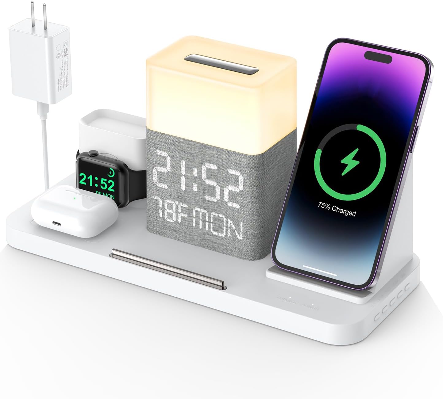 Amazon.com: BezosMax 6 in 1 Wireless Charging Station, Fast Charger ...