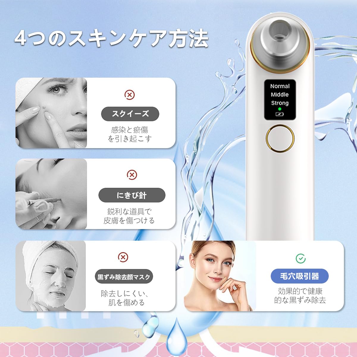 Amazon.co.jp: 毛穴吸引器 鼻 真空吸引式【2026年新版 拡大レンズ LED